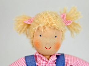 Heidi Hilscher Bio Puppe - Hannah, kurze blonde Haare