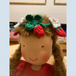 Heidi Hilscher Bio Puppe - Erdbeermädchen, braune Haare