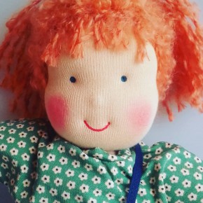 Heidi Hilscher organic doll - Inga - red hair, eco