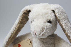 Kallisto cuddly animal Schnuffel - rabbit, bunny - white, organic cotton