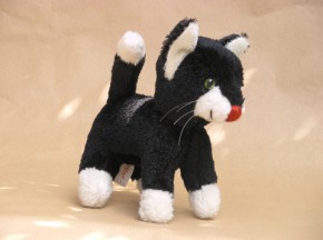 Kallisto stuffed animal cat - black, organic cotton