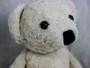 Kallisto floppy animal - teddy bear - white, organic cotton