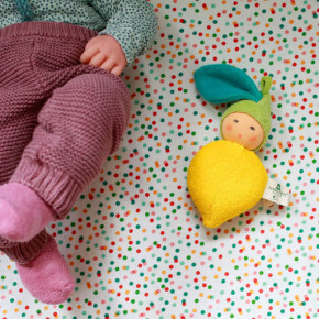 Nanchen - Baby Greifling Zitrone, Bio Baumwolle