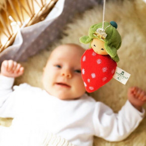 Nanchen baby grabbing toy strawberry - organic cotton
