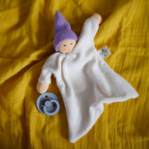Nanchen baby comforter Nuckel - purple, organic cotton