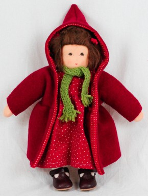 Nanchen doll - Red Riding Hood - organic cotton