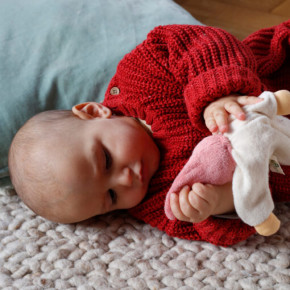 Nanchen baby comforter Nuckel - pink, organic cotton