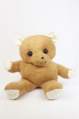 plue nature cuddly animal - Teddy Bear XXL - brown, organic cotton, eco