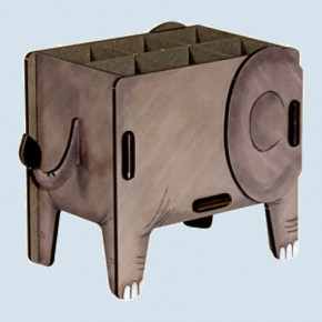 Werkhaus wooden pen box - elephant