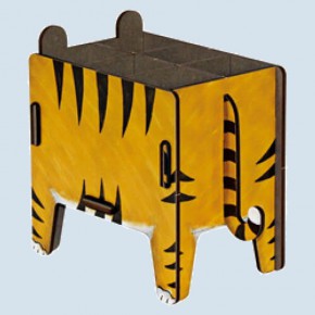 Werkhaus wooden pen box - tiger