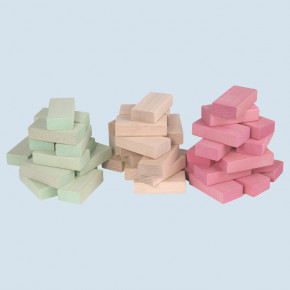 Beck Holzbausteine, Bauklötze - pink, grün