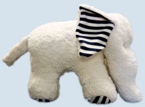 plue natur cuddly animal - elephant - white, eco